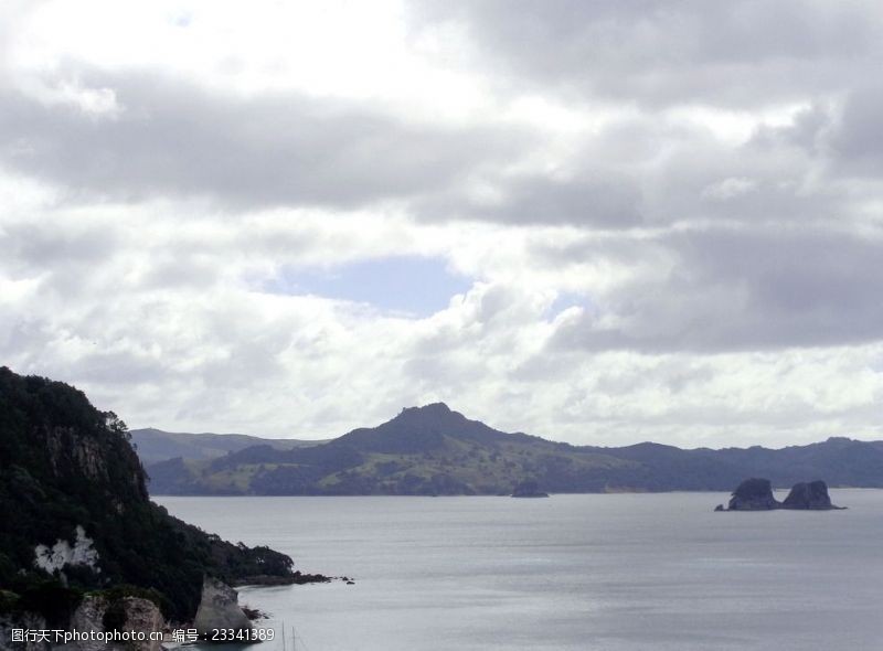 滨水景观新西兰海滨自然风光