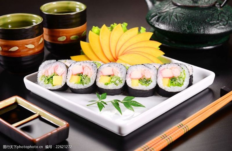 海鲜写真诱人的日本寿司美食