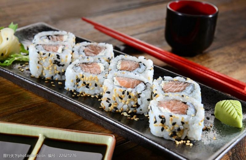 海鲜写真诱人的日本寿司美食