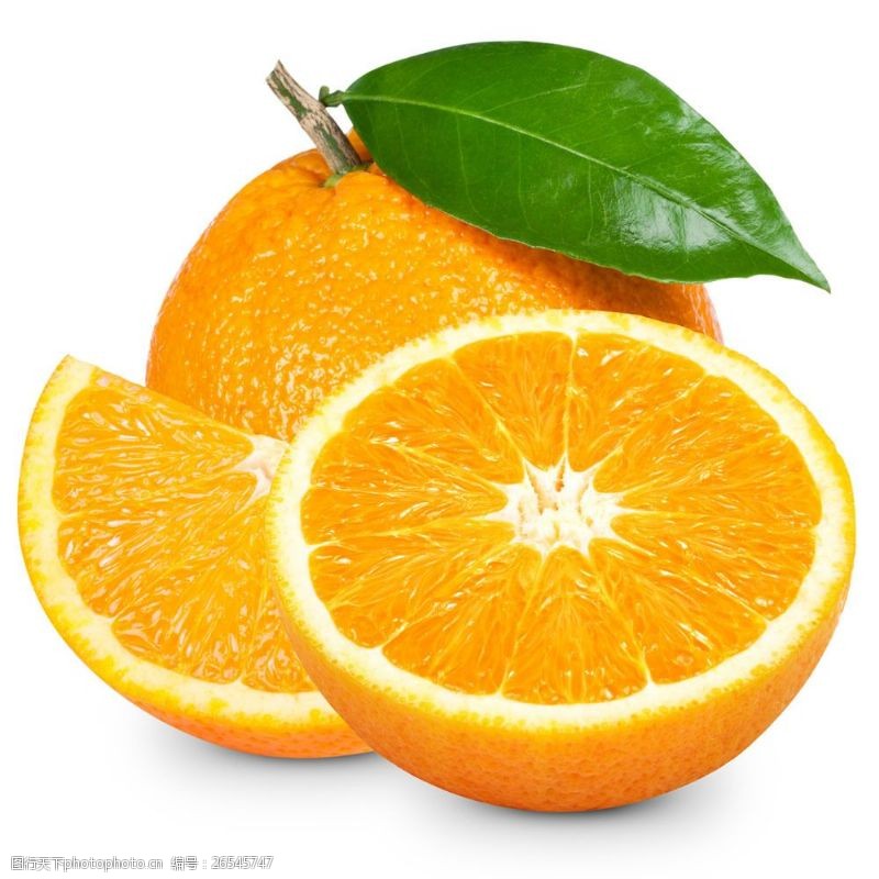 橙子切片素材橙子与橙子切片图片