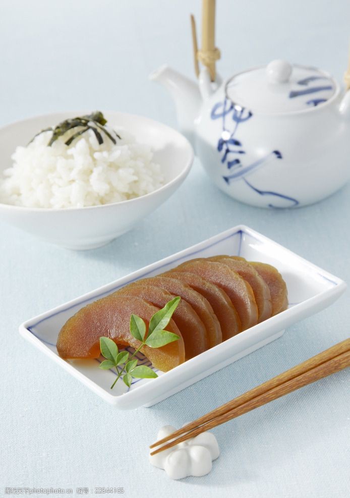 传统茶文化米饭和糕点