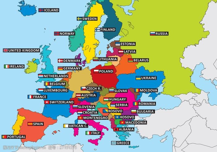 二进制背景欧洲国家概述