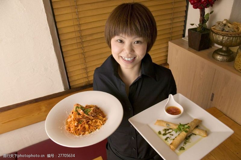 材料员日本料理服务员图片