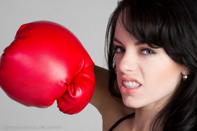 拳击美女美女拳击运动员面部图片