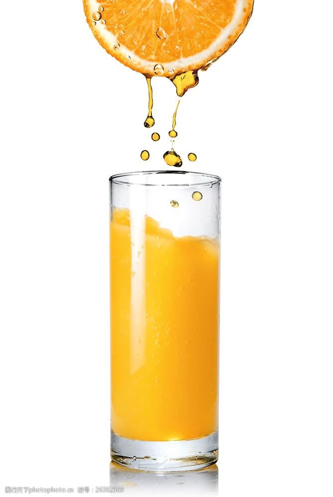 水果切面橙汁图片
