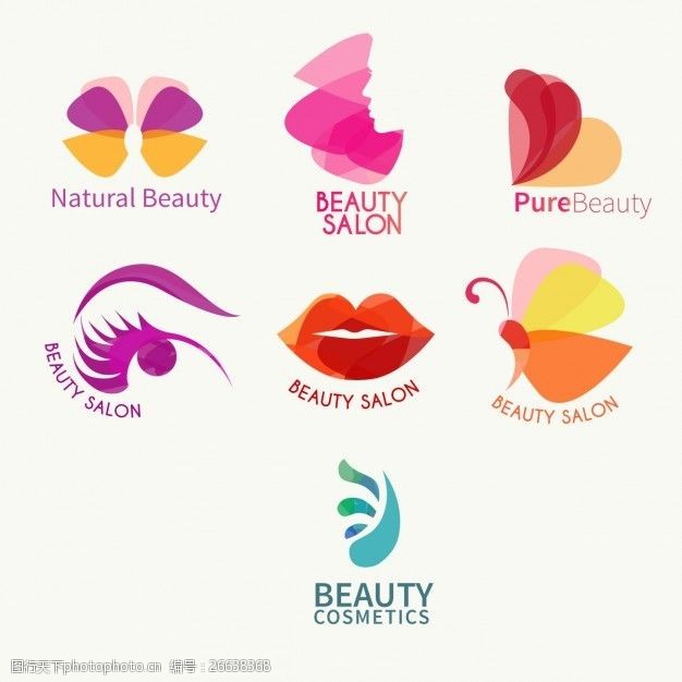 化妆护理公司标志美的标志集