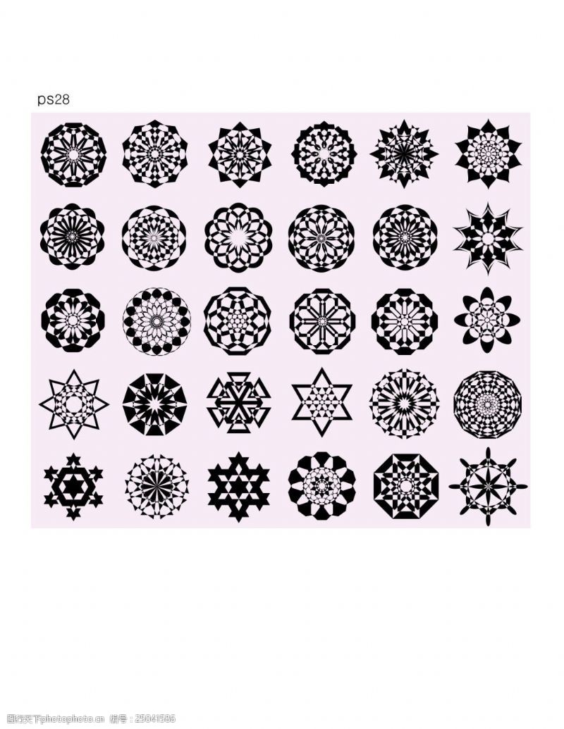 30个30圆形图案系列六