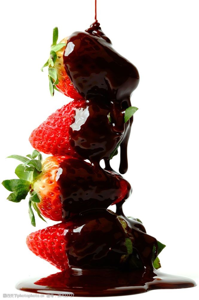 甜品点心草莓巧克力图片