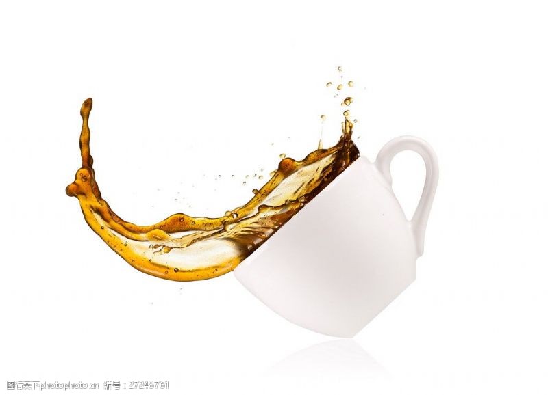 液体咖啡水花图片