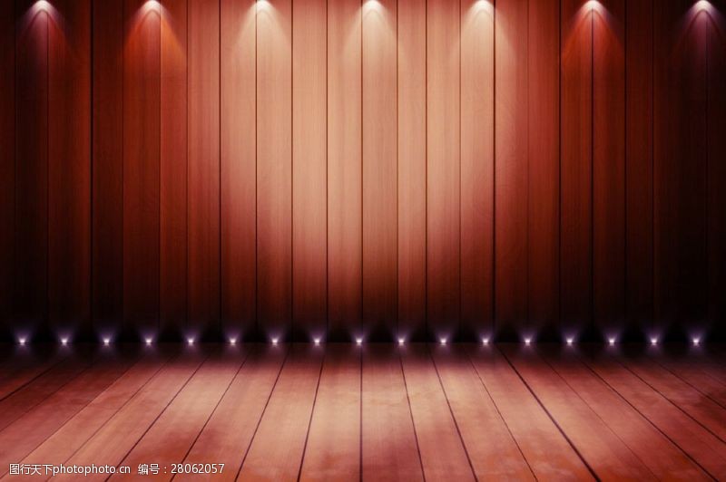 台灯详情页舞台灯光木地板背景剧院
