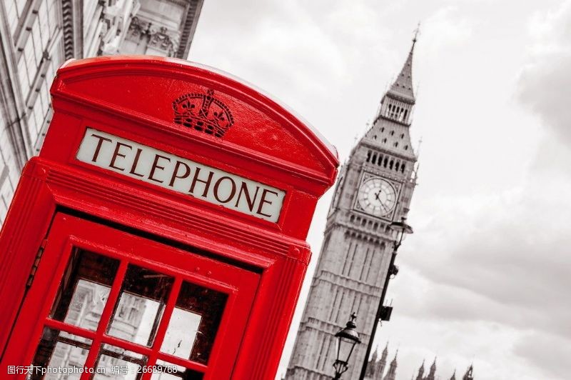欧洲电话亭伦敦电话亭图片