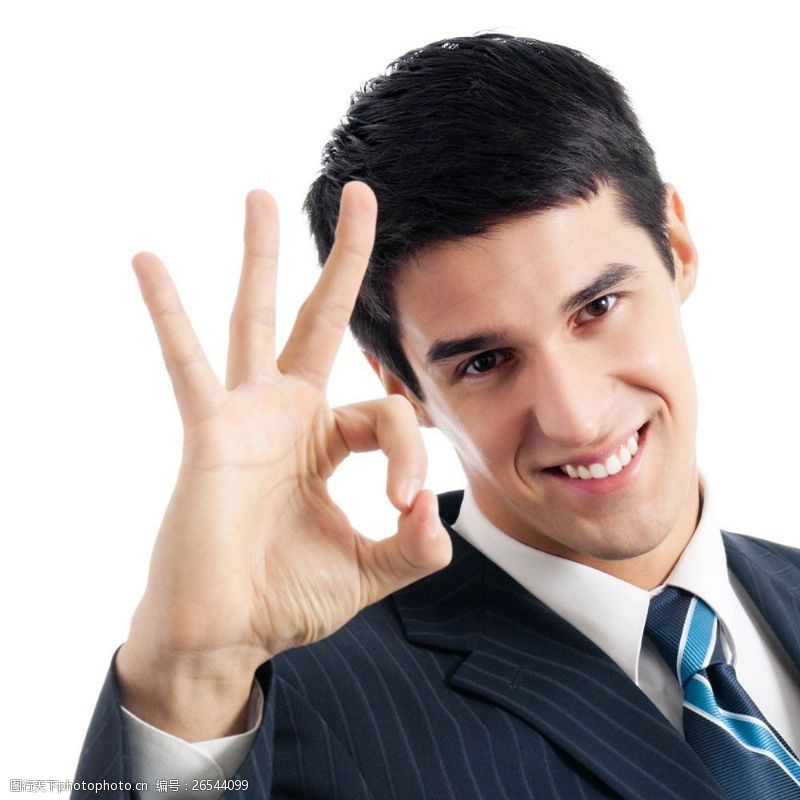 竖拇指竖大拇指的商务男士图片
