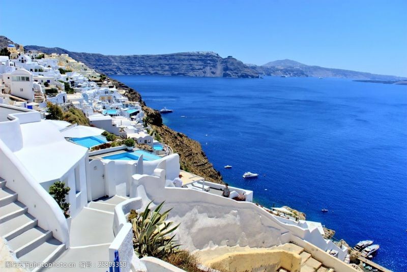 希腊爱情海唯美爱情海风景图片