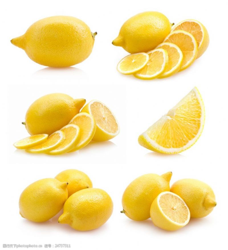 切片新鲜的柠檬图片