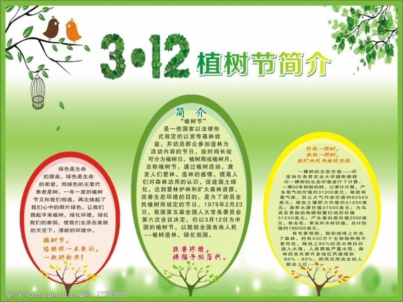 3月12日公益广告植树节素材下载
