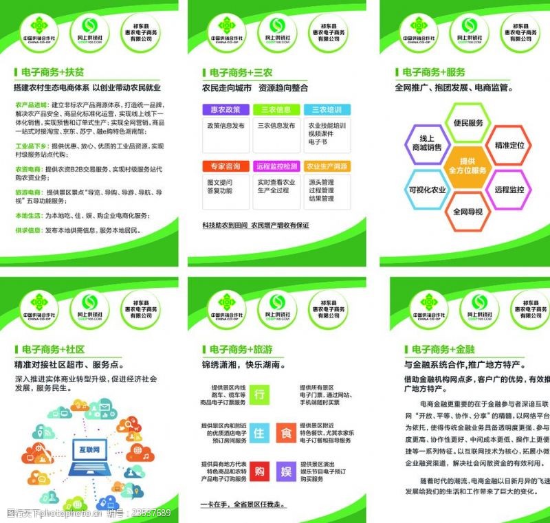环保展板背景中国供销社绿色展板海报