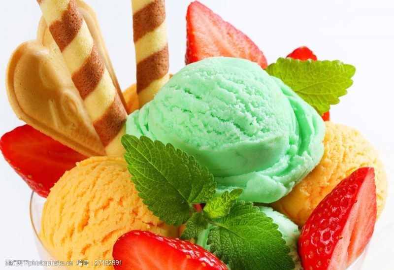 果味冰淇淋美味的冰淇淋图片