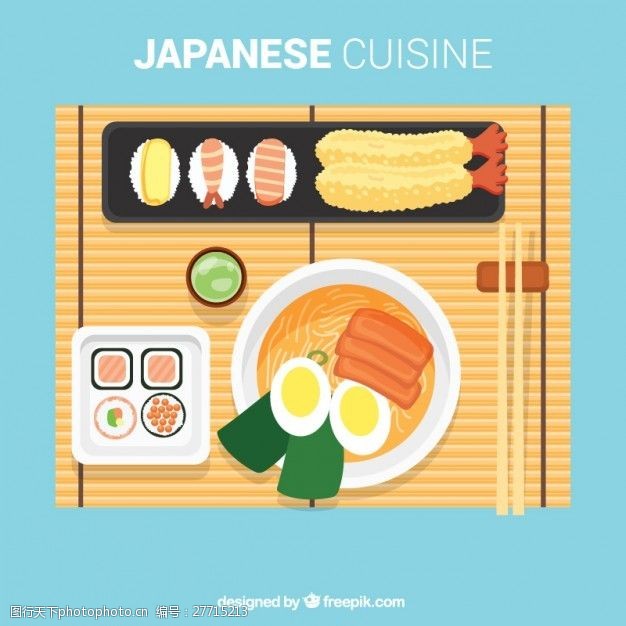 日本美食美味的日本食品