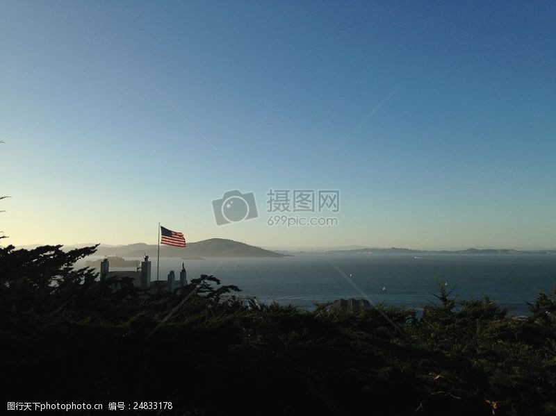 红塔山天际线标志海岛圣旧金山太平洋海洋科伊特塔