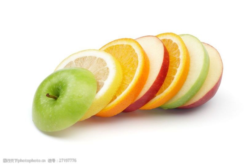 橙子切片素材摞在一起的切片水果图片