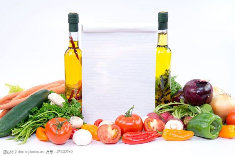 辣椒油食用油与蔬菜图片