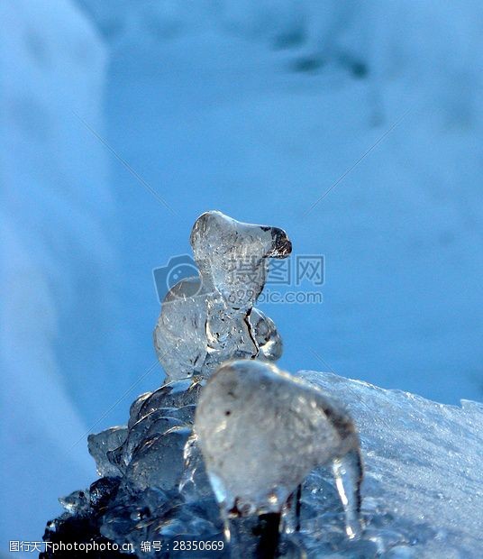 冰雕动物冬天里的冰雕