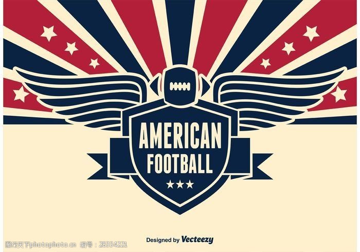 美国国家队美式足球矢量插画