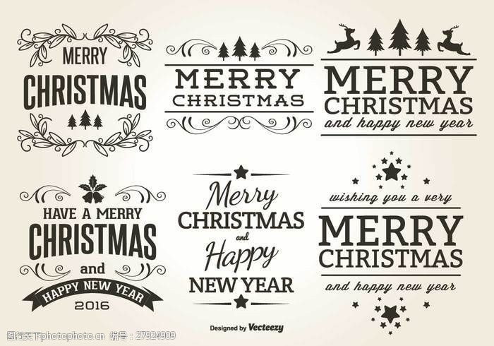 复活节海报圣诞节字体标签设置