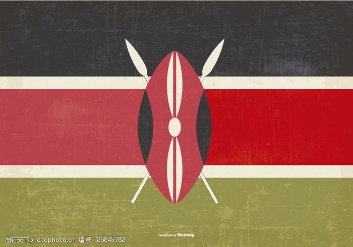 摘要肯尼亚老式国旗