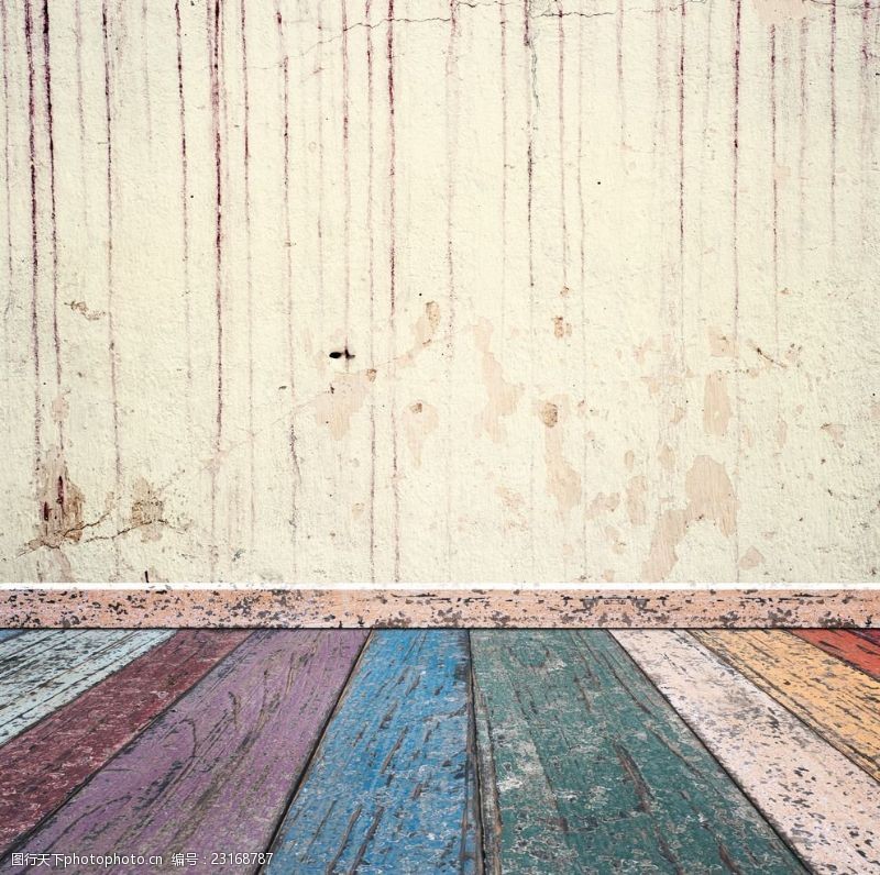 房地产样板房空间彩色幕条水泥背景底纹