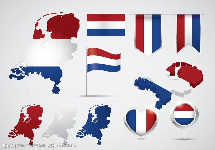 欧洲国家的地图免费的荷兰地图