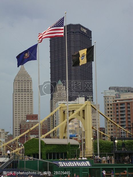 宾夕法尼亚随风飘摇的旗帜