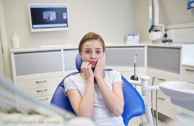 医疗护理看牙科的美女