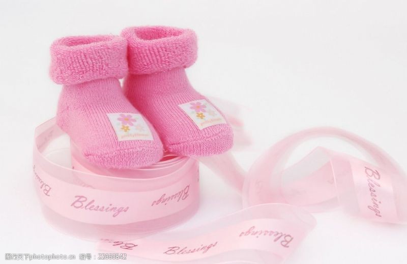 生日祝福蕾丝粉色针织鞋