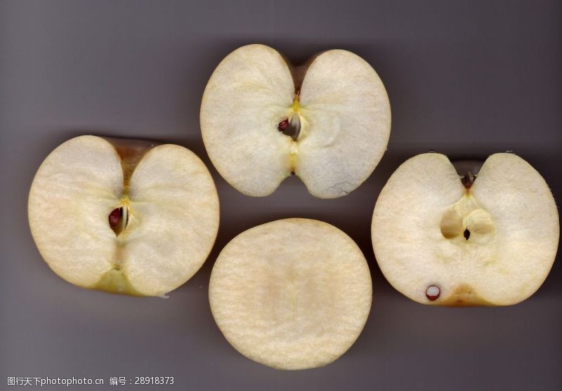 水果切面黄苹果切面肌理特写
