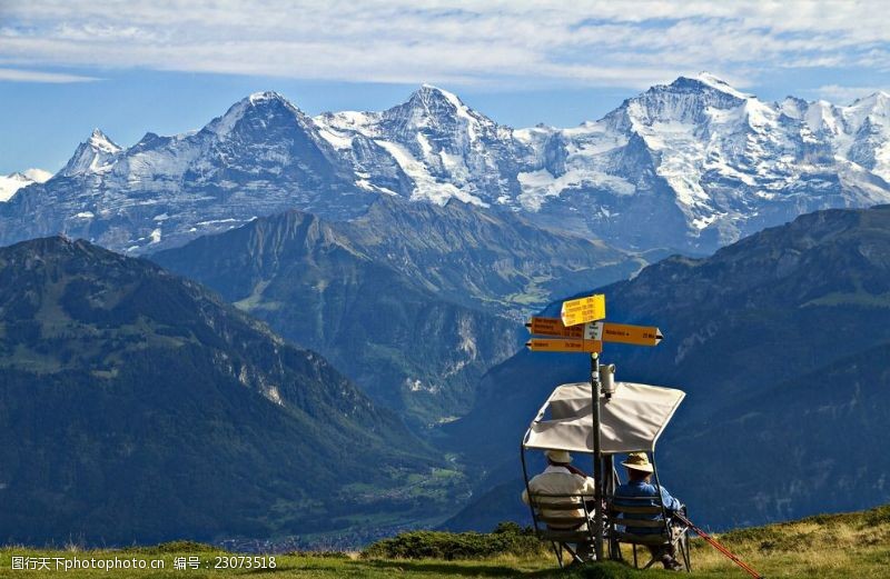 瑞士风光阿尔卑斯山脉