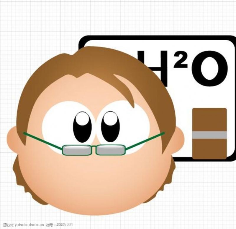 卡通婴儿素材化学老师图标