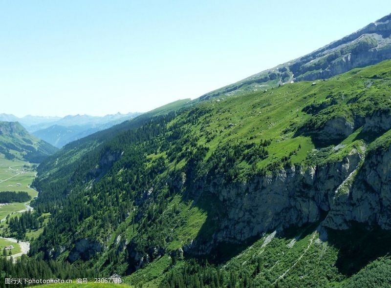 瑞士风光绿色风景